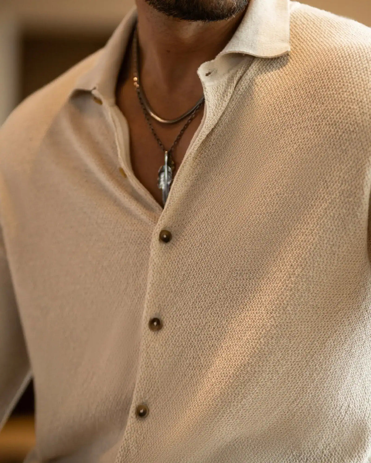 Signature Linen-Knit Shirt