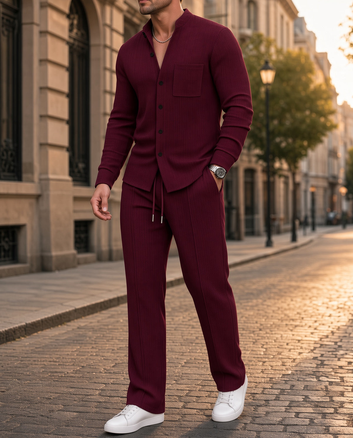 Premium Textured Waffle Knit Travel Set