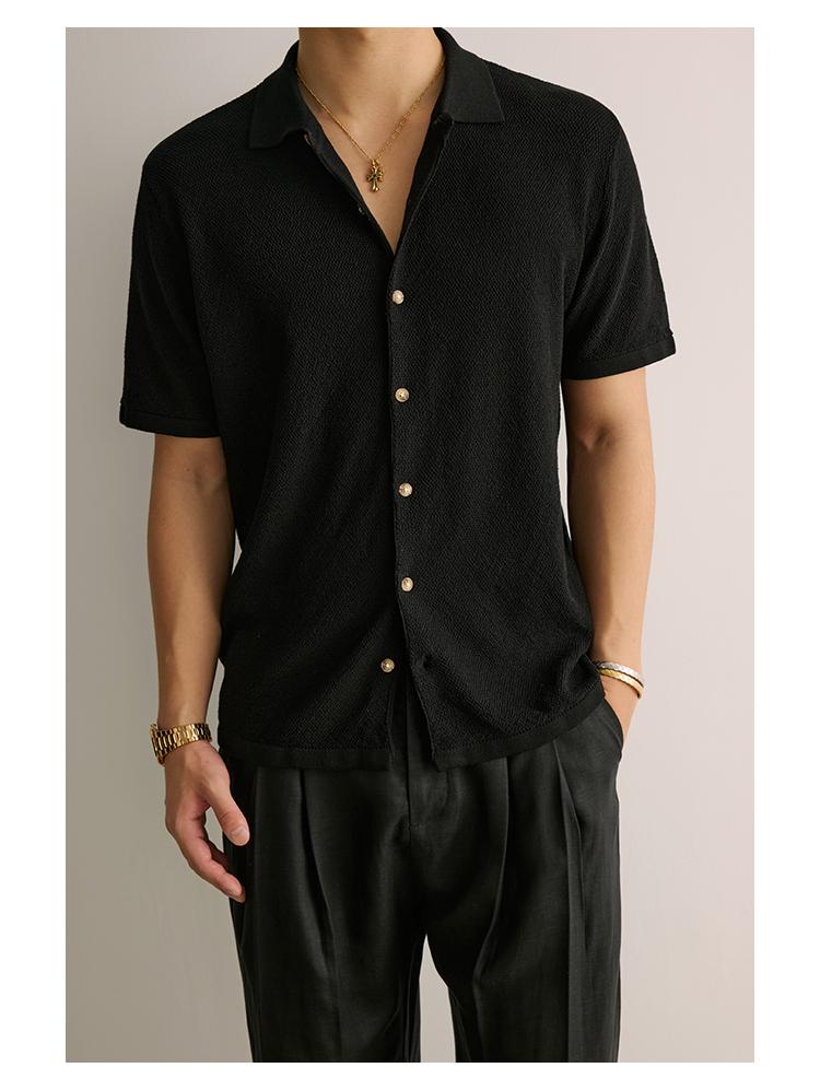 Signature Short Sleeve Linen Knit Shirt