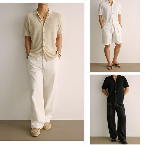 Signature Short Sleeve Linen Knit Shirt