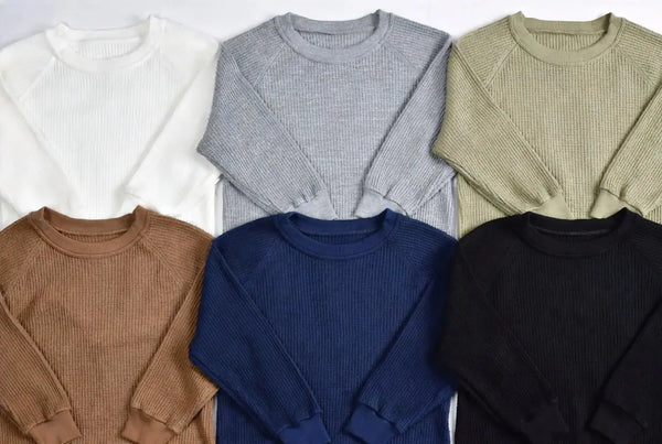 Premium Textured Waffle Knit Sweater