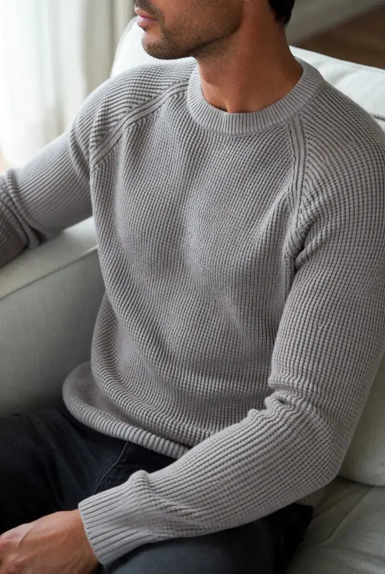 Premium Textured Waffle Knit Sweater