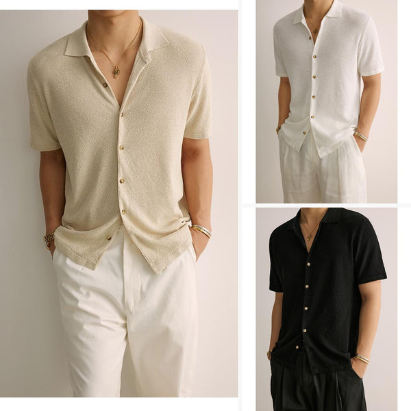 Signature Short Sleeve Linen Knit Shirt